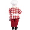 Decoración de Papá Noel Clayre & Eef Panadero Rojo y Blanco 45 cm