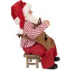 Figura de Papá Noel Clayre & Eef 66230 Rojo Marrón Blanco 13x10x28 cm