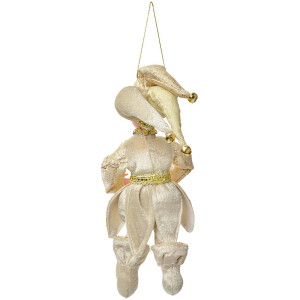 Adorno de Elfo Clayre & Eef 66217 Beige-Dorado 28 cm