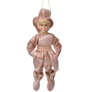 Adorno de Elfo Clayre & Eef Rosa Dorado 10x8x28 cm...