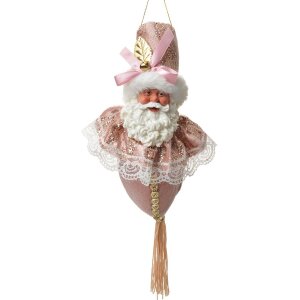 Adorno navideño "Papá Noel Rosa"...