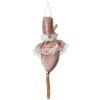 Adorno navideño "Papá Noel Rosa" Clayre & Eef 8x8x35 cm