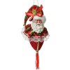 Adorno navideño Clayre & Eef 66224 – Papá Noel decorativo Rojo Verde 8x8x35 cm