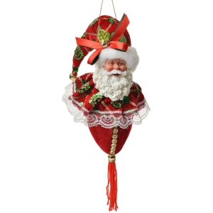 Adorno de Navidad Papá Noel Clayre & Eef Rojo...