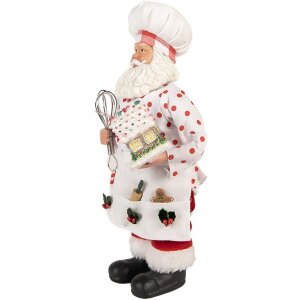 Decoración Papá Noel Clayre & Eef Blanco Rojo 15x10x28 cm