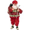 Figura Decorativa Papá Noel Clayre & Eef Golf 15x10x28 cm Rojo Verde