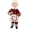 Clayre & Eef 66237 Decoración Navideña Elfo Rojo Blanco 30 cm