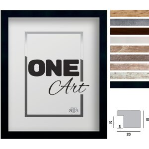 Marco de fotos FramesFactory Hekla MDF con aspecto de...