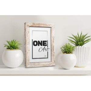 Marco de fotos FramesFactory Hekla MDF con aspecto de madera 10x15 hasta 70x100 cm Aspecto Vintage