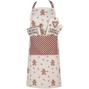 Guante de horno Clayre & Eef CGM44 18x30 cm Beige Marrón