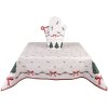 Manta de mesa Clayre & Eef TCH01 100x100 cm Beige Verde Rojo