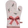 Guante de horno Clayre & Eef TCH44 18x30 cm Beige, Verde, Rojo