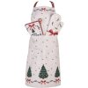 Guante de horno Clayre & Eef TCH44 18x30 cm Beige, Verde, Rojo