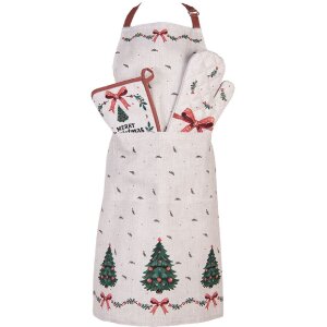 Manopla de cocina Clayre & Eef TCH45 20x20 cm Beige Verde Rojo