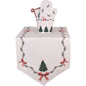 Cesta para pan Clayre & Eef TCH50 Ø 15x16 cm Beige Verde Rojo