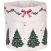 Cesta para pan Clayre & Eef TCH50 Ø 15x16 cm Beige Verde Rojo
