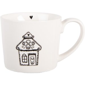 Taza Clayre & Eef 6CEMU0185 Blanco/Negro 12x8x7 cm...