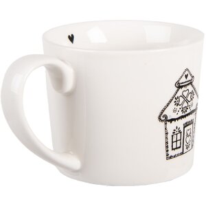 Taza Clayre & Eef 6CEMU0185 Blanco/Negro 12x8x7 cm...