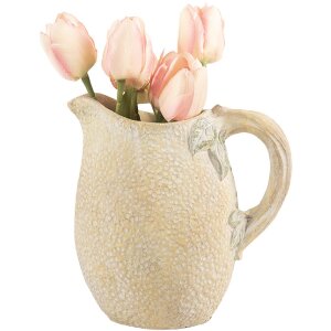 Jarron Decorativo Clayre & Eef 6TE0576 20x15x20 cm Amarillo y Verde