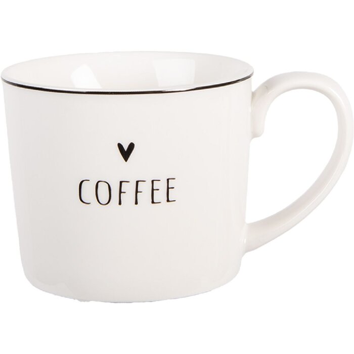 Taza Clayre & Eef BHSMU0002 12x8x7 cm Blanco y Negro / 275 ml