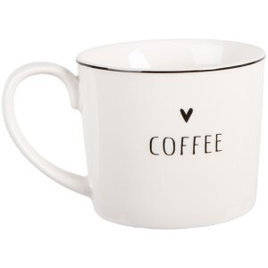 Taza Clayre & Eef BHSMU0002 12x8x7 cm Blanco y Negro / 275 ml