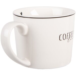 Taza Clayre & Eef BHSMU0003 12x8x7 cm Blanco y Negro...