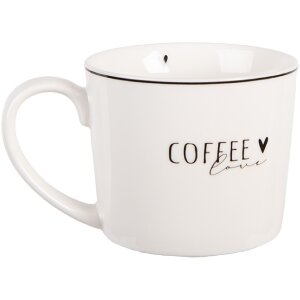 Taza Clayre & Eef BHSMU0003 12x8x7 cm Blanco y Negro 275 ml