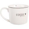 Taza Clayre & Eef BHSMU0003 12x8x7 cm Blanco y Negro 275 ml