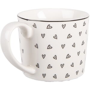Taza Clayre & Eef BHSMU0005 12x8x7 cm Blanco y Negro...