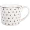 Taza Clayre & Eef BHSMU0005 12x8x7 cm Blanco y Negro 275 ml