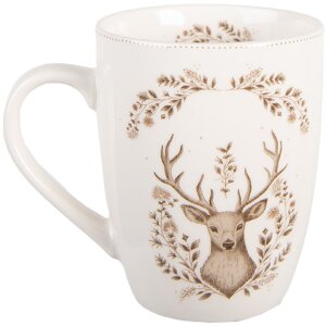 Taza Clayre & Eef GTWMU 12x8x10 cm Beige-Marrón 350 ml