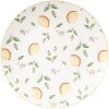Plato pequeño Clayre & Eef LELDP Blanco-Amarillo 20x2 cm