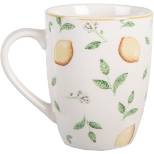 Taza Clayre & Eef LELMU0001 12x8x10 cm / 350 ml Blanco Amarillo