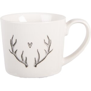 Taza Clayre & Eef NWVMU 12x8x7 cm 275 ml Blanco Gris