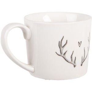 Taza Clayre & Eef NWVMU 12x8x7 cm 275 ml Blanco Gris