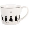 Taza Clayre & Eef PWSMU0001 12x8x7 cm / 275 ml Blanco Negro