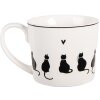 Taza Clayre & Eef PWSMU0001 12x8x7 cm / 275 ml Blanco Negro