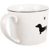 Taza Clayre & Eef PWSMU0002 12x8x7 cm / 275 ml Blanco Negro