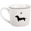 Taza Clayre & Eef PWSMU0002 12x8x7 cm / 275 ml Blanco Negro