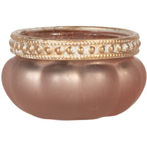 Candelabro Clayre & Eef 6GL5212 Rosa Oro Ø 6x4 cm