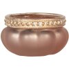 Candelabro Clayre & Eef 6GL5212 Rosa Oro Ø 6x4 cm