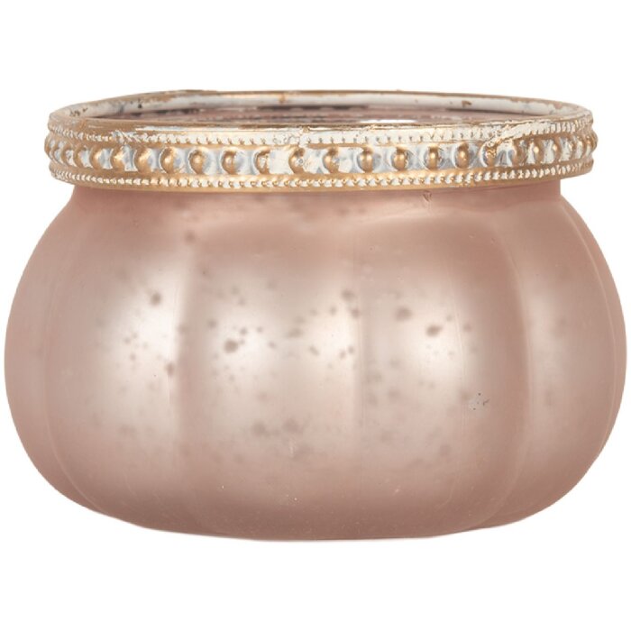 Candelabro Clayre & Eef 6GL5213 Rosa Ø 9x6 cm