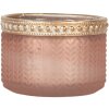 Portavelas de vidrio Clayre & Eef 6GL5214 Ø 7x4 cm Rosa