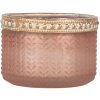 Portavelas de vidrio Clayre & Eef 6GL5214 Ø 7x4 cm Rosa