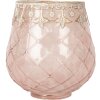 Candelabro Clayre & Eef 6GL5221 Rosa Dorado Ø 13 x 14 cm