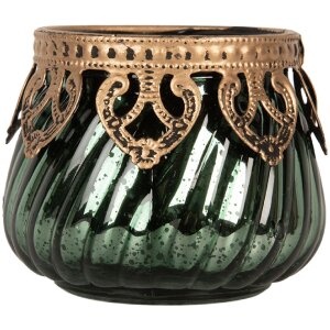 Portavelas Clayre & Eef 6GL5222 Ø 8x7 cm