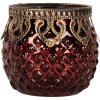 Portavelas de vidrio Clayre & Eef 6GL5226 Ø 9x8 cm