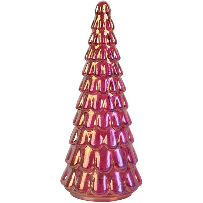 Árbol de Navidad Decorativo Clayre & Eef 6GL5328 Rosa Ø 11x26 cm