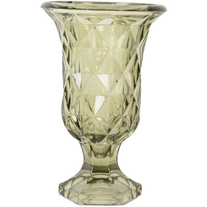 Jarrón de cristal Clayre & Eef 6GL5337 Verde Ø 12x18 cm
