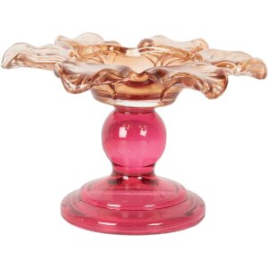 Portavelas Clayre & Eef 6GL5339 Ø 14x9 cm Naranja Rosa